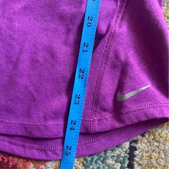 Nike Women's Size Small Purple Athletic Jersey Dri-Fit Top Stretch Logo - Picture 4 of 5